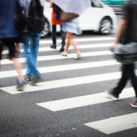 pedestrians walking