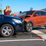 Serious car wreck at intersection due to wrong-way driving Serious car wreck at intersection due to wrong-way driving