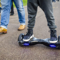 Young boy on a hoverboard Young boy on a hoverboard