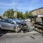 Accident involving an overturned ambulance ranning into a car and rolled over Accident involving an overturned ambulance ranning into a car and rolled over