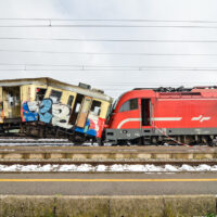 Two trains collided head on