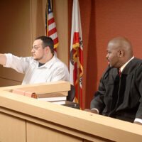 Man is a witness in court