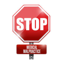 A sign that reads medical malpractice A sign that reads medical malpractice