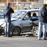 clash of two cars at the crossroads clash of two cars at the crossroads