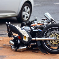 A motorcycle on the floor A motorcycle on the floor