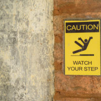Sign slip and fall Sign slip and fall