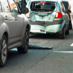 group of cars involved in accident group of cars involved in accident