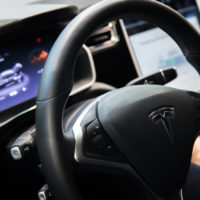 Inside a Tesla car Inside a Tesla car