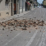 loose rocks on road loose rocks on road
