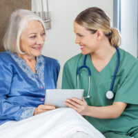 Patient speaking w:Nurse