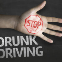 Stop drunk driving sign