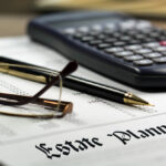 Glasses and estate plan document Glasses and estate plan document