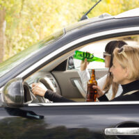 Women drinking behind the wheel