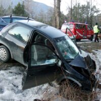 three-vehicle accident