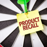 Dart board that reads Product recall