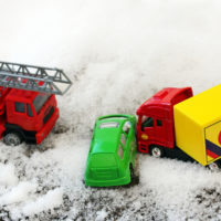 Car hits a truck Car hits a truck
