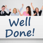 Well done word on banner Well done word on banner