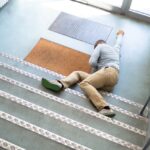 Unconscious Man Lying On Staircase Unconscious Man Lying On Staircase